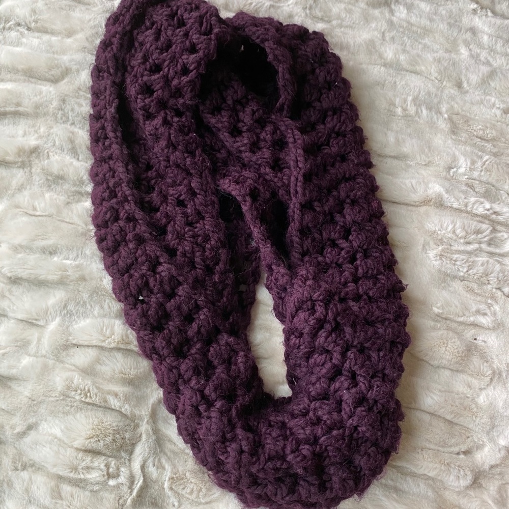 Handmade Knit Crotchet Circle Scarf